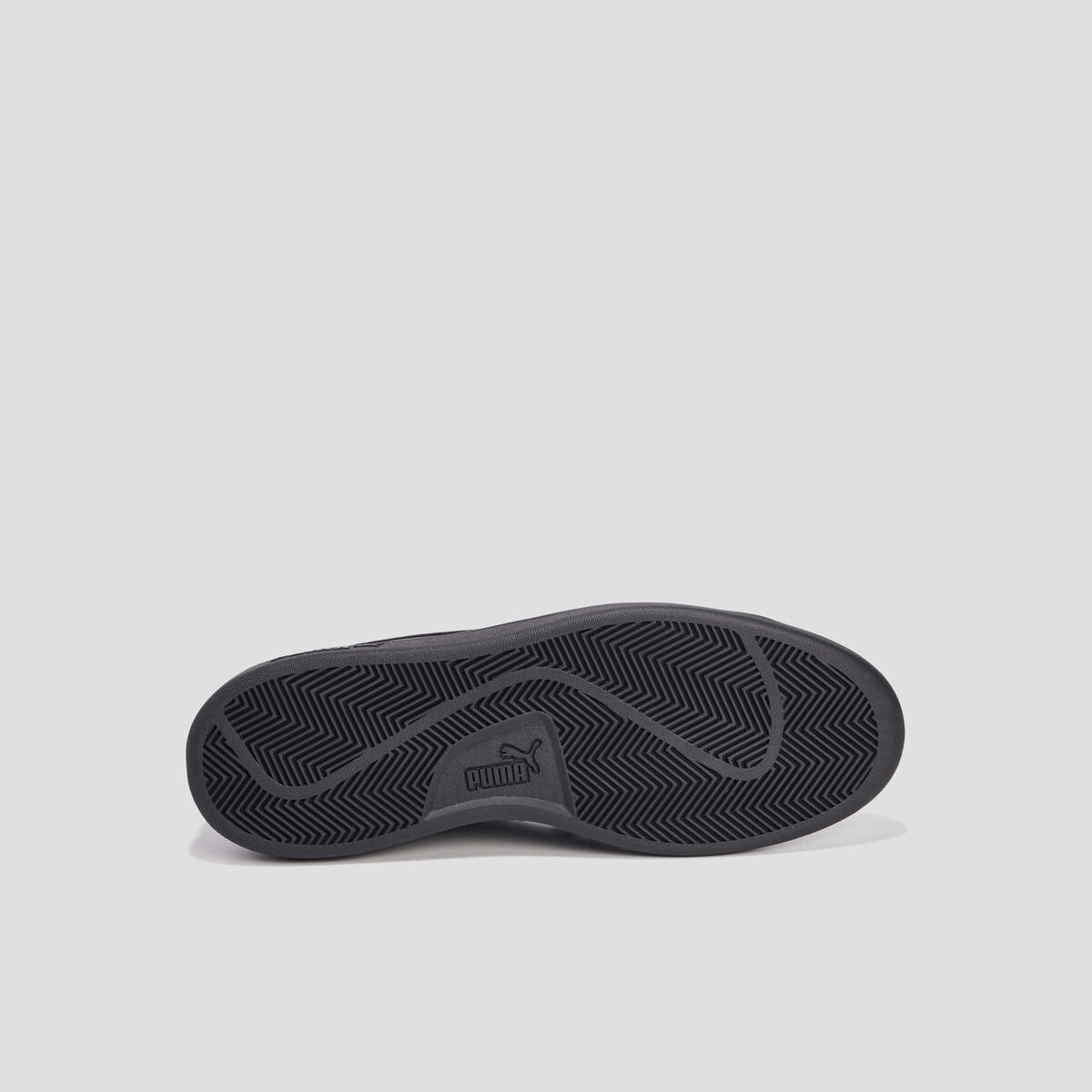 Tennis à lacets en cuir Puma Smash noir homme