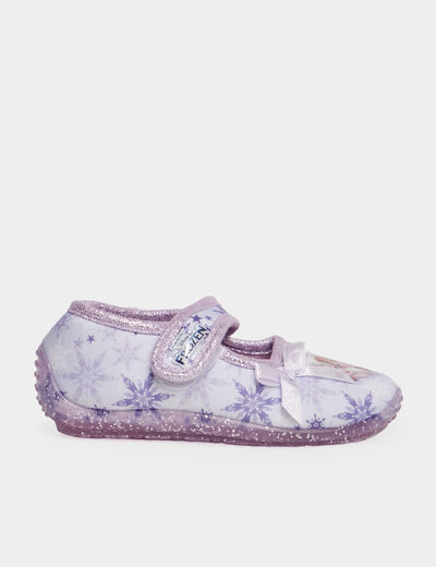 Chaussons ballerines Reine des neiges mauve fille
