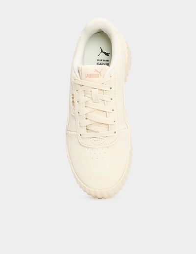 Tennis basses en cuir Puma Carina 3.0 sable femme