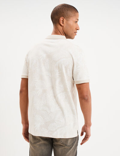 Polo jersey droit manches courtes coton gris homme
