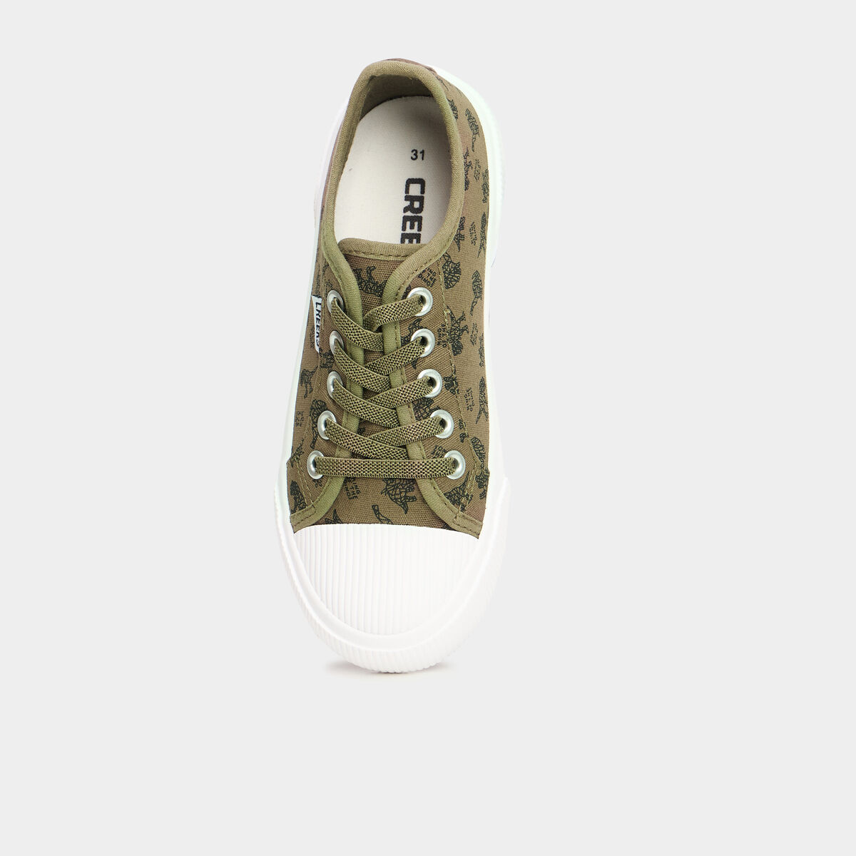 Tennis basses en toile vert kaki gar&ccedil;on