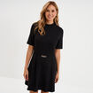 Robe &eacute;vas&eacute;e boucle taille noir femme