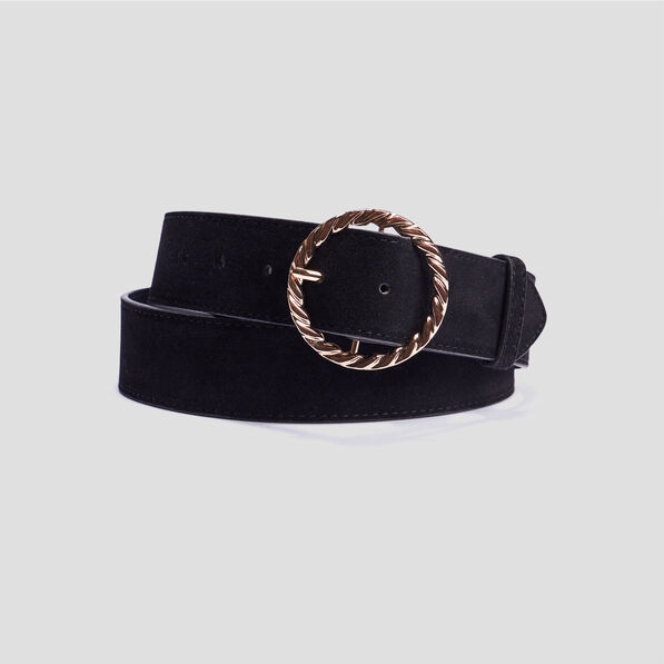 ceinture aspect velours noir femme Ceinture aspect velours noir femme