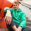 Sweat à capuche hoodie vert homme