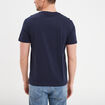 T-shirt manches courtes coton col V bleu marine homme