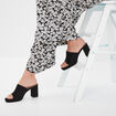 Mules à talons noir femme