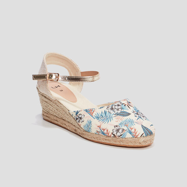 sandales espadrilles compensees multicolore femme Sandales espadrilles compensées multicolore femme
