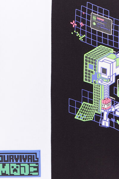 Sweat à capuche hoodie Minecraft multicolore garçon