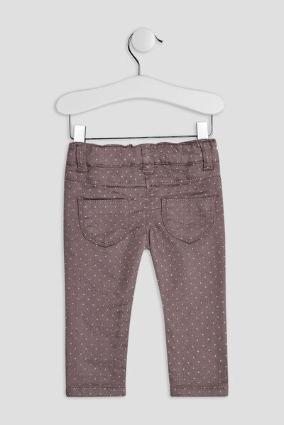 Pantalon skinny taupe bébé fille