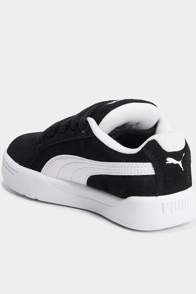 Baskets basses &agrave; lacets en cuir Puma noir gar&ccedil;on