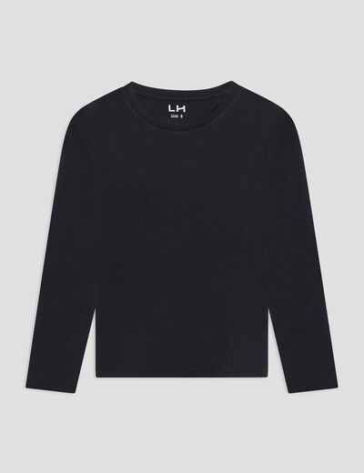 T-shirt manches longues noir garçon