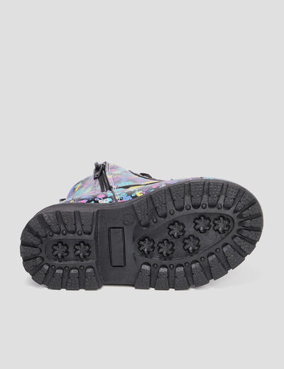 Bottines crantées zippées Encanto multicolore fille