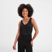 Débardeur col en V noir femme