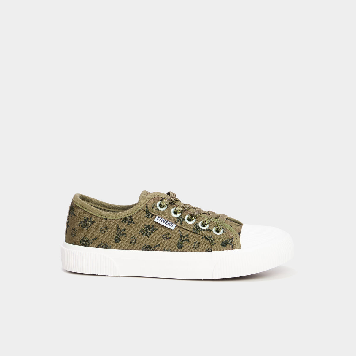 Tennis basses en toile vert kaki gar&ccedil;on