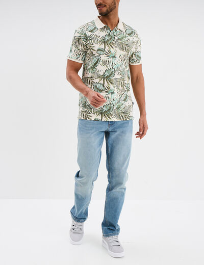 Polo manches courtes Creeks ecru homme