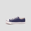 Tennis en toile &agrave; lacets bleu marine femme