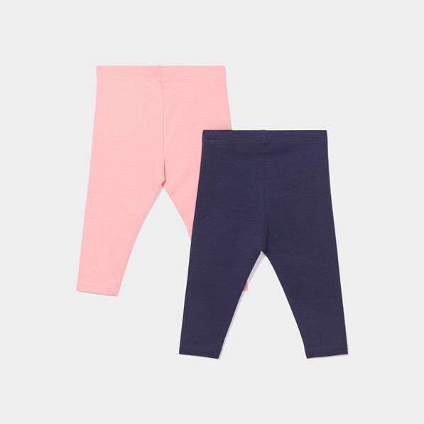 lot 2 leggings bleu marine bebef Lot 2 leggings bleu marine bébé fille