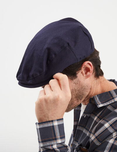 Casquette anglaise bleu marine homme