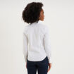 Chemise cintr&eacute;e manches longues blanc femme