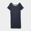 Chemise de nuit manches courtes bleu marine femme
