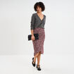 Jupe midi portefeuille bordeaux femme