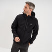 Blouson d&eacute;perlant fourr&eacute; &agrave; capuche noir homme