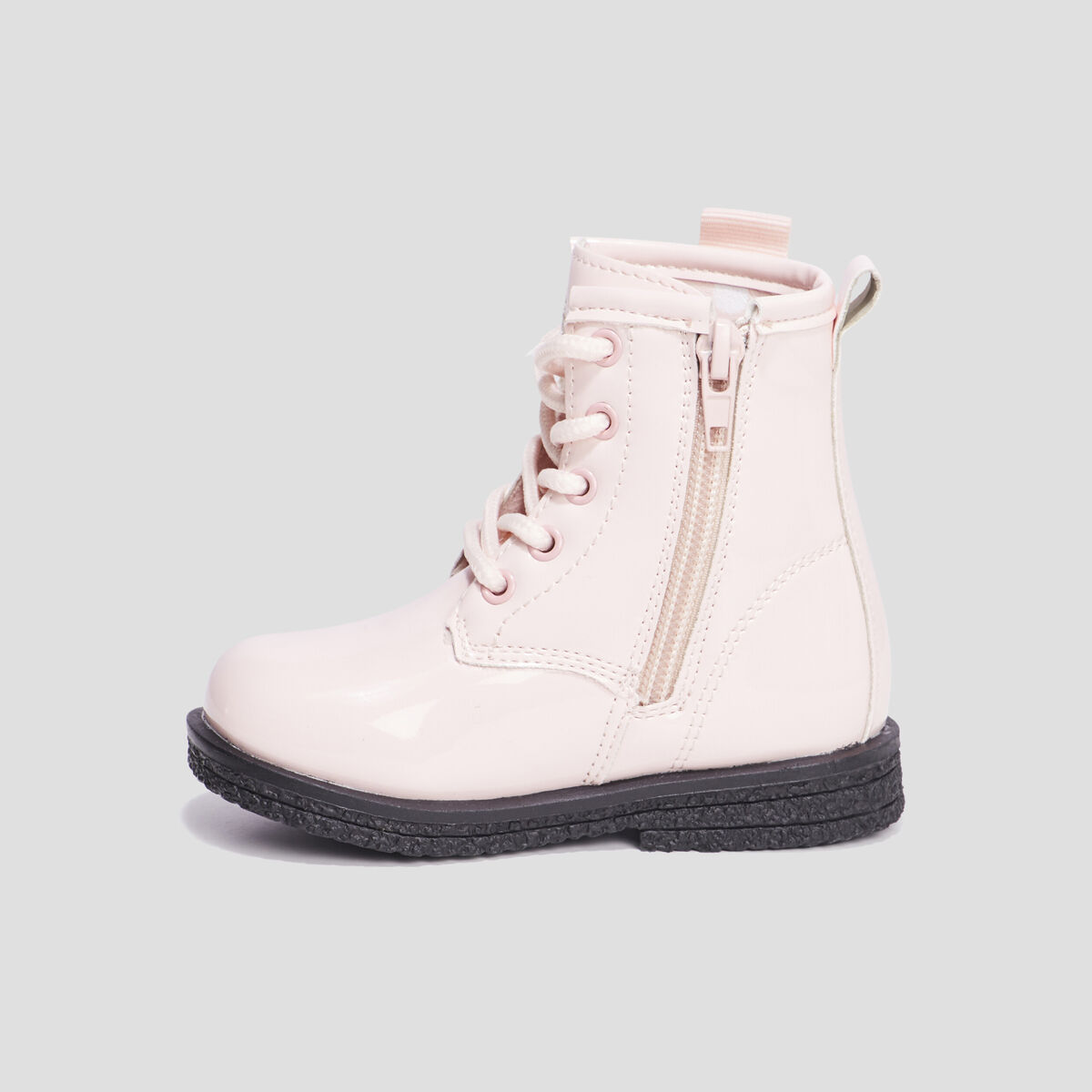 Bottines vernies zippées Minnie rose bébé fille