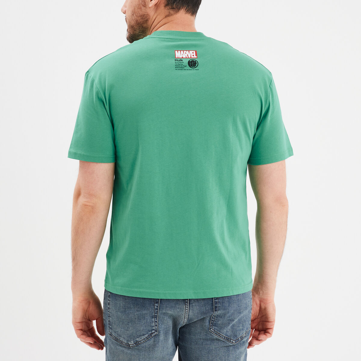 T-shirt manches courtes Marvel Hulk vert homme