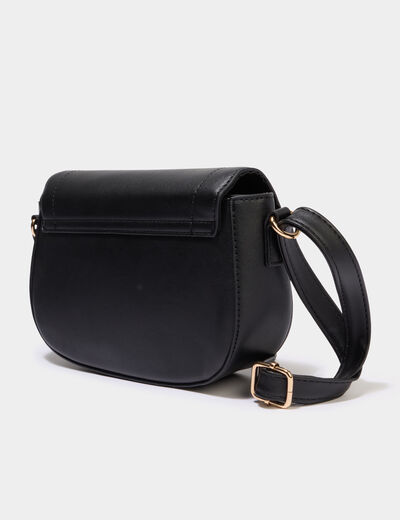 Sac besace en bandouli&egrave;re noir femme
