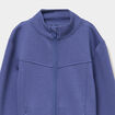Gilet de sport zipp&eacute; col camionneur bleu gris fille