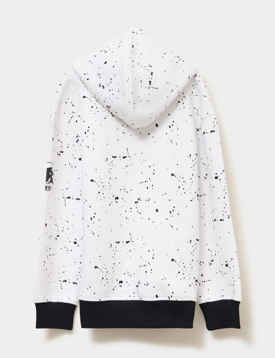 Sweat hoodie à capuche Sonic blanc garçon