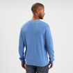 Pull en maille textur&eacute;e col rond bleu homme