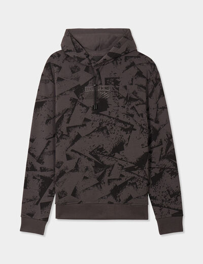 Sweat à capuche hoodie Liberto gris foncé homme