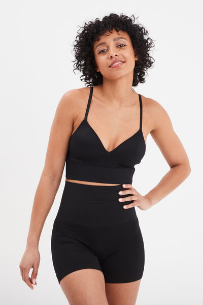 Brassi&egrave;re c&ocirc;tel&eacute;e padd&eacute;e sans armature noir femme