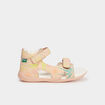 Sandales en cuir Kickers Binsia rose poudrée fille