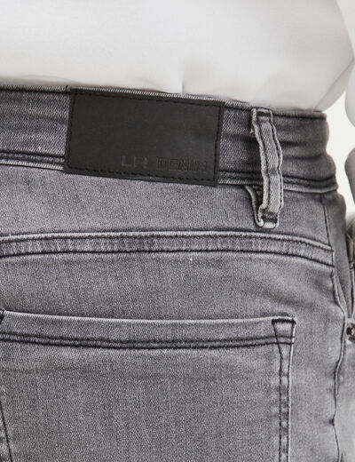 Jeans slim 5 poches denim gris homme