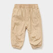 Pantalon jogger doubl&eacute; coton marron clair b&eacute;b&eacute; gar&ccedil;on