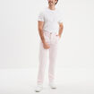 Pantalon chino droit stretch rose homme