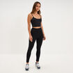 Legging taille haute coton noir femme