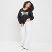 Sweat à col en V Snoopy noir femme