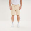 Short jogging molleton droit ecru homme