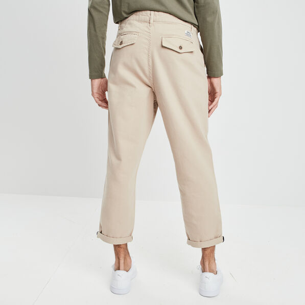 Pantalon chino droit sable homme