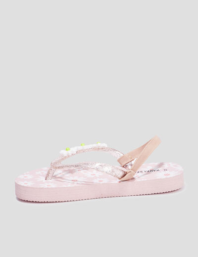 Tongs détails pailletés Wamea Beach rose fille