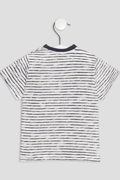 T-shirt manches courtes Creeks ecru bébé garçon