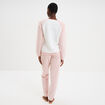 Ensemble pyjama effet polaire 2 pi&egrave;ces rose femme