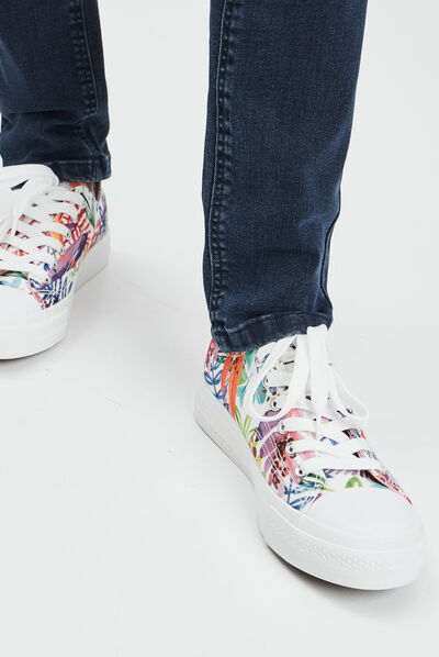 Tennis en toile à lacets Creeks multicolore femme