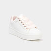 Baskets basses semelles &eacute;paisses blanc femme