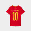 T-shirt maillot de football Espagne rouge gar&ccedil;on