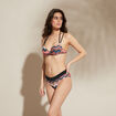 Haut de maillot de bain forme corbeille multicolore femme