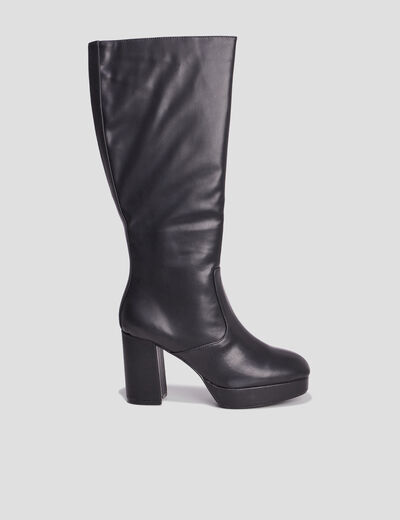 Bottes &agrave; talons hauts noir femme